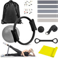 HASHMUST Pilates Ring Kit 12 PCS for Women, Home Workout Equipment with Magic Circle, Mini Exercise Ball, Resistance Bands, Massage Lacrosse, Yoga Strap, Full-Body Fitness Set for Toning & Gift