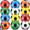 Deekin 12 Pcs Soccer Balls Bulk with Pump Deflated Sizes 3, 4, 5, Official Size Sport Soccer Ball Training Ball for Kids Youth Adult Game Match School Training Accessories Party Gift