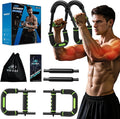 Twister Arm Trainer, Adjustable 5 Resistance Levels (40-130 lbs) Chest & Arm Workout Equipment for Men & Women, Ergonomic Home Gym Strength Trainer with Anti-Slip Handles & Carry Bag