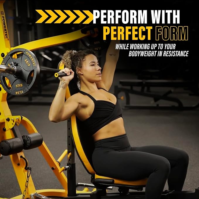 Powertec Fitness Workbench LeverSystem - Workout Bench, 500 LB Weight Capacity - Gym Equipment for Home - Adjustable Full Body Workout Machine