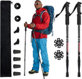Aihoye Trekking Poles Shock Absorbing Adjustable Hiking or Walking Sticks for Hiking Collapsible Strong, 2-pc Pack Lightweight Walking Pole, All Terrain Accessories and Carry Bag