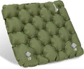Inflatable Seat Cushion, Lightweight Camping Air Sitting Pad with Repair Cloths, Waterproof Air Cushion, Portable Air Seat Cushion for Climbing Hiking Office Airplane Car Stadium Seat