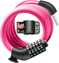 Bike Lock Cable with Combination,High Security 5-Digit Resettable Combination Bicycle Lock Anti-Theft, with Mounting Bracket for Bikes and Scooters