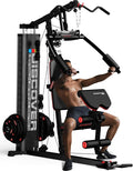 HARISON Home Gym - Full Body Workout Equipment, Exercise Equipment, Fitness Equipment, Multifunctional Home Gym Equipment for Home with Pulley System, Weight Bench, Leg Extension, Rowing Machine