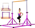 MARFULA Gymnastic Bar for Kid and Teenage Ages 3-25, 5 FT / 8 FT Base Length, 4 FT Width 5 FT Height, Gymnastic Kip Bar Horizontal Bar for Gymnast, Gymnastic Training Equipment for Home and Club Use