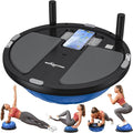 BODYRHYTHM 2 IN 1 Balance Ball & Plank Board Trainer with Free iOS/Android App & 4 Free Games for Full Body Workout - Half Exercise Yoga Ball Trainer with 2 Bands & Pump for Strength Training