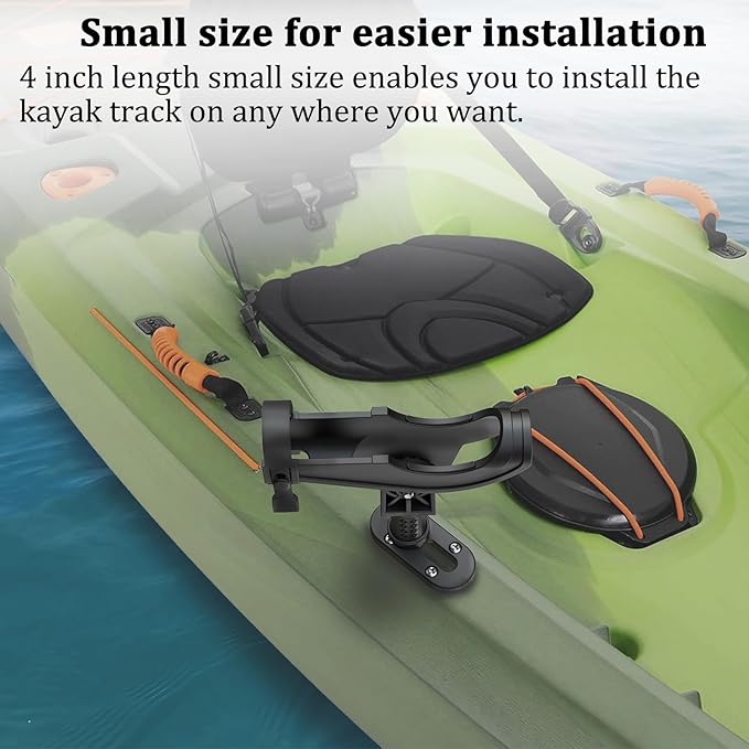 Kayak Track, Kayak Low Profile Track, Kayak Rail, Kayak Accessories Mount Track, Kayak Gear Track for Fishing Rod Holder, Fish Fider, Cup Holder, Anchor Cleats