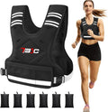 Adjustable Weighted Vest for Men and Women,04-10lb/11-20lb/20-32lb Vest with 6 Ironsand Weights for Strength Training,Body Weight Vest Exercise Set for Running, Walking and Home Workouts