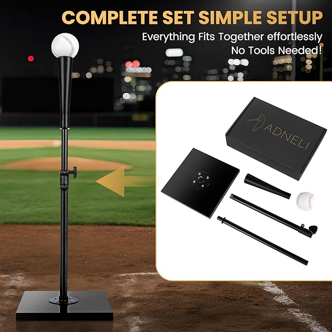 T-Ball Set with Baseball for Adults and Kids 3-5 Softball Tees for Hitting T Ball Batting Tee Teeball Tee Batting Tees for Softball Batting Tees for Softball Tee Ball Set