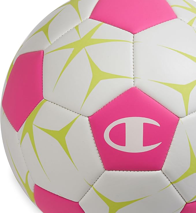 Champion Youth & Adult Soccer Ball - Paneled Design, Enhanced Control, Durable Cover & Butyl Bladder, for Indoor & Outdoor Training, Sizes 3, 4, 5, Includes 6" Pump