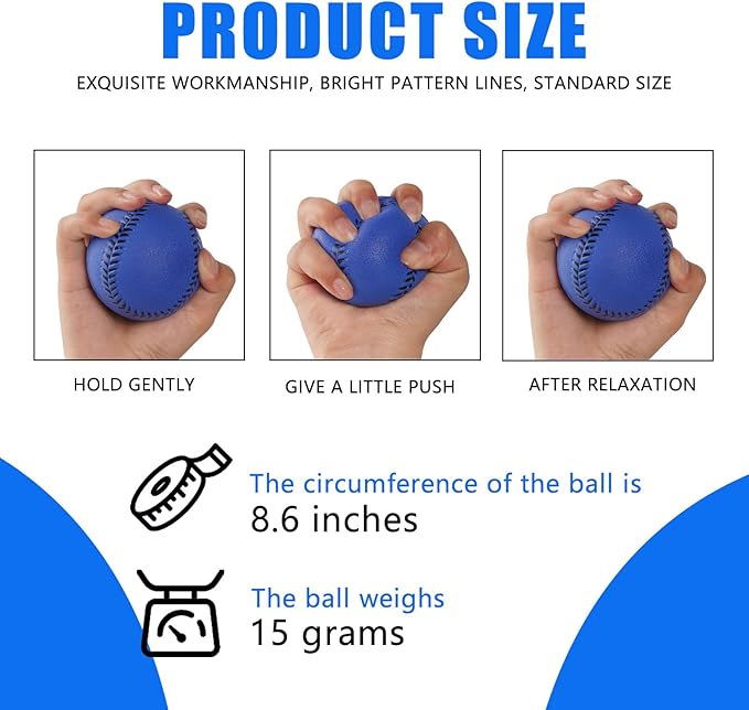 GKK Foam Baseballs 12 Pack Soft Baseballs for Youth Teenager Players Sports Foam Baseballs Training Balls for Hitting and Indoor or Outdoor Play