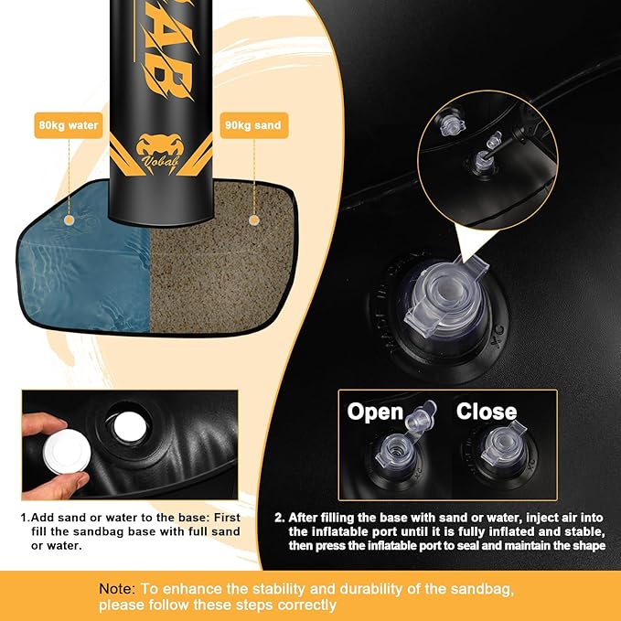 Freestanding Punching Bag for Adult Teens, 70" Heavy Punching Bag with Boxing Gloves and Electric Air Pump for Beginners Kickboxing Training MMA Muay Thai Fitness Office Home Gym