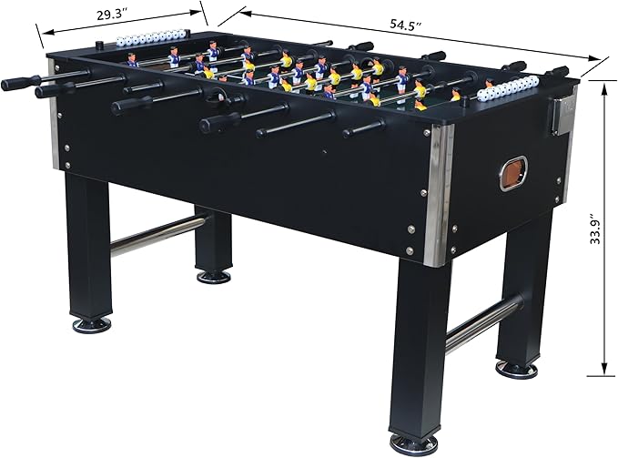 4ft/4.5ft Foosball Table and Balls Set for Adults and Kids, Soccer Game Table, Sturdy Football Table Arcade with Cup Holders & Heavy-Duty Legs, for Indoor or Outdoor