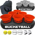 BucketBall | Team Color Edition | Party Pack (Orange/Silver): Original Yard Pong Game: Best Camping, Beach, Lawn, Outdoor, Family, Adult, Tailgate, Jumbo, Giant Game