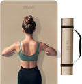 Yoga Mat Extra thick 8mm Exercise mat, Soft Lightweight TPE Fitness Mat with strap, High Elasticity, Anti-fatigue,non-slip mat for Women, Yoga, Camping, Travel, Gym & Outdoor | 72"L x 0.32"Th