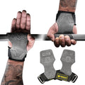 MANUEKLEAR Gym Straps Weight Lifting, Double Leather Lifting Straps for Men Deadlift with Cushion Wrist Loop, Gym Lifting Wrist Wraps for Weightlifting