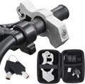 Windance Motorcycle Handlebar Lock Anti Theft Heavy Duty Brake Lever Parking Security Lock for Mopeds Motorbike Bike ATV (Silver)