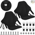 Lewtemi 2 Pack Padded Kayak Seat Fishing Boat Seat with Storage Bag 8 Fixed D Rings Screws Detachable Paddle Board Chair Canoe Chair with Adjustable Back Strap for Summer Canoe Universal Sit