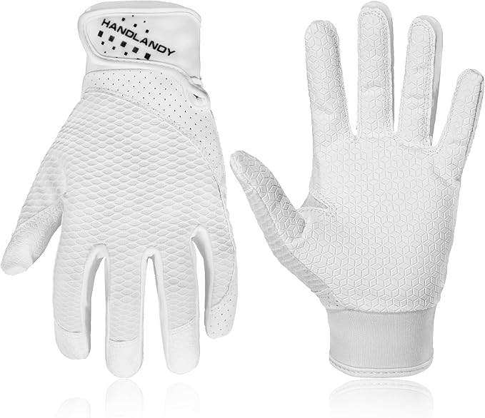HANDLANDY Baseball Batting Gloves for Adult Youth, Grip Breathable Softball Batting Gloves Fit Men Kids Boys Girls