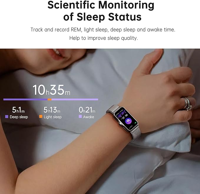 Health Fitness Tracker, Smart Watch with 24/7 Heart Rate and Blood Oxygen Monitor, Sleep Tracker with IP68 Waterproof, Activity Tracker Pedometer Step Counter for Women Men (Silver)