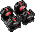 Upgraded Adjustable Dumbbells Set 52.5 lbs/25 lbs, 15/9 Weights Dumbbell Set, Quick Adjustable Dumbbells For Men Women Home Gym with Anti-Slip Handle, Safe and No Falling