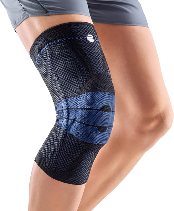 Bauerfeind GenuTrain Knee Support Brace (New Version) - Targeted Support for Pain Relief & Stabilization for Weak, Swollen & Injured Knees & Arthritis - Size 5C, Comfort - Color Black