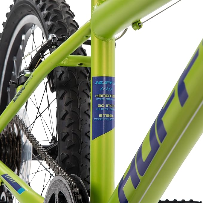 Huffy Stone Mountain Hardtail Mountain Bike for Boys/Girls/Men/Women, 20"/24"/26" Sizes, 6 or 21 Speed Shimano Twist Shifting, Front or Dual Suspension, Comfort Saddle, Sleek Colors