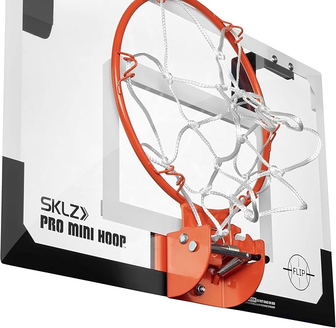 SKLZ Pro Mini Indoor Basketball Hoop - Over The Door – Portable - Great For Home, Dorms, Offices, and Gifts