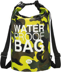 Waterproof Dry Bag, 30L Fit for Women Men Water Proof Bags Lightweight Dry Storage Floating Backpack with Whistle for Travel Boating Kayaking (Yellow Camouflage)