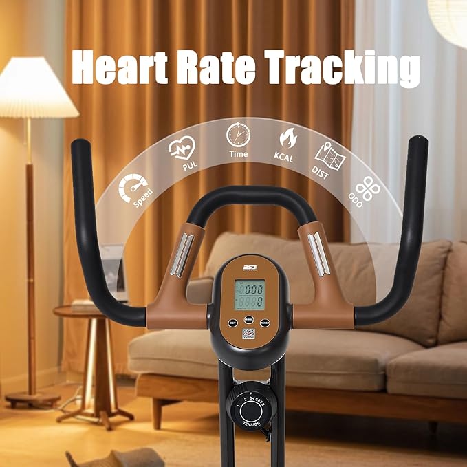 3 in 1 Exercise Bike,Squat Machine,8-level Adjustable Magnetic Bike for Home with App,Squat Rowing Machine, Low Noise Indoor Cycling Bike with 300lbs Weight Capacity,Glutes & Leg Home Workout Machine and Fitness Courses for Weight Loss