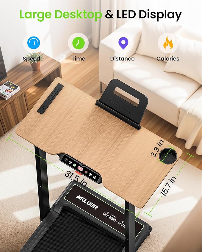 Walking Pad Treadmill, 330lbs Capacity, Compact Walking Pad, 2.5HP Desk Treadmills, 45dB Silent Operation, Foldable Treadmill with Remote Control, for Home Office