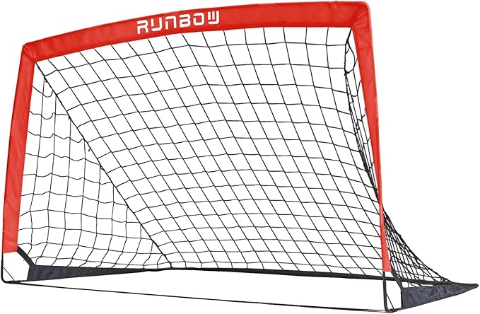 RUNBOW 5x3 ft Portable Kids Soccer Goal for Backyard Practice Soccer Net with Carry Bag