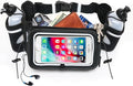 No.1 Hydration Belt by Runtasty - Premium Running Fuel Belt w/2 BPA-Free 10 oz Water Bottles, Tilt-Up Pocket w/Touchscreen-Ready Cover - Fits All iPhones, Runners Ebook & No-Bounce Design