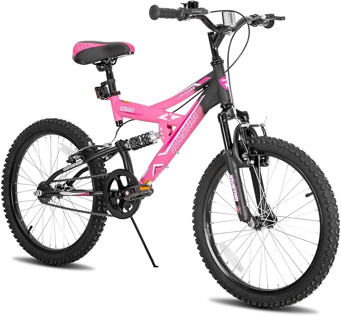 JOYSTAR 20 Inch Kids' Bike for Boys Girls Ages 7-13 Years Old, Dual-Suspension Kids Mountain Bike with Dual Handbrake & Kickstand, Multiple Colors