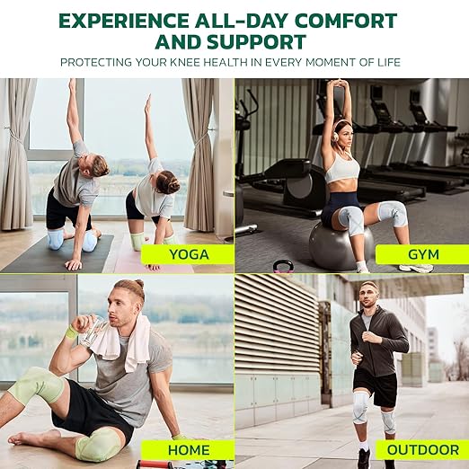 Compression Knee Brace for Women & Men, 2 Pack AOCELL Knee Sleeve Support for Knee Joint Pain Relief, ACL, Meniscus Tear, Arthritis - Breathable for Workout, Running, Gym, Sports, Fitness M