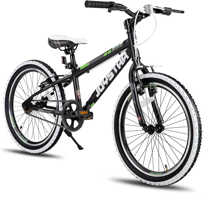 JOYSTAR Lubbock 20 24 Inch Kids Bike for Boys & Girls Ages 7-12 Years Hardtail Mountain Bike for Kids with 1-Speed/7-Speed Drivetrain, White Wall Knobby Tires, Kids' Bicycle
