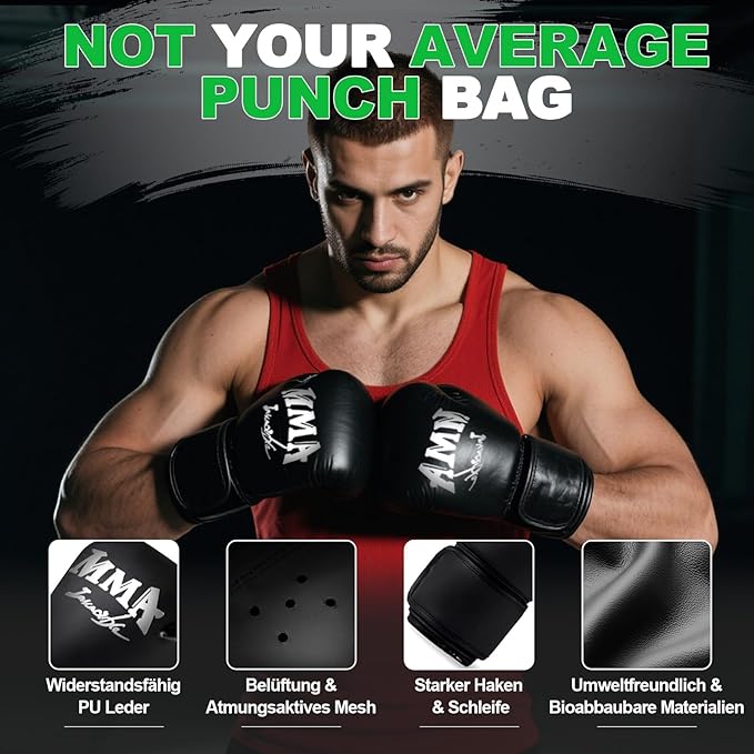 Freestanding Punching Bag with Gloves, 70'' Heavy Boxing Bag with Stand for Adult Teens, Standing Women Men Inflatable Kickboxing Bags for Beginners Training MMA Muay Thai Fitness