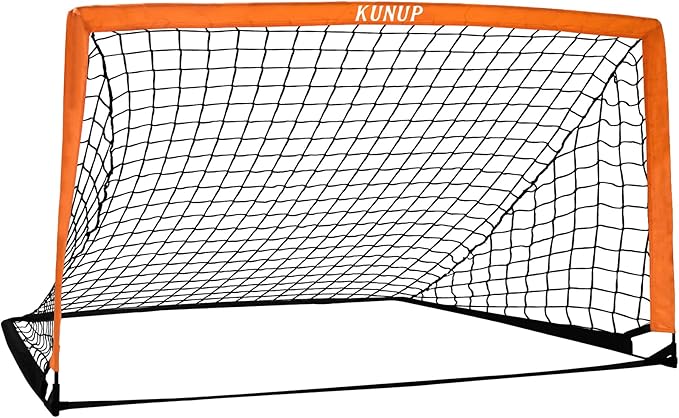 5×3 6x4 9x5 FT Portable Kids Soccer Goal for Backyard, Foldable Soccer Practice Net with Carrying Bag for Toddler Youth Adult Pop Up Soccer Training Equipment Indoor and Outdoor Sports Game
