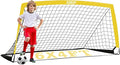 Kids Soccer Goal for Backyard, 5×3, 6×4, 9×5FT Easy Foldable Soccer Practice Net with Portable Carrying Bag for Toddler Youth Adult Soccer Training Equipment Outdoor Sports Game