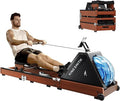 Water Rowing Machines for Home, WR20 Foldable Row Machine, 331LB Weight Capacity, Water Rower Machine with LCD Monitor, App Supported and Comfortable Seat for Folding Water Rowers