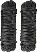 Dock Lines 2 Pack 5/8" x 50' Double Braided Nylon Boat Dock Lines with 16" Eyelet, Marine-Grade Boat Rope, Easy to Use Dock Lines for Boats, Strong Boat Ropes for Docking with Loop, PACTHSD