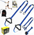 Bodyweight Resistance Training Straps, Complete Home Gym Fitness Trainer kit for Full-Body Workout, Included Door Anchor, Extension Strap, Fitness Guide