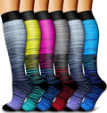 6 Pack Copper Compression Socks for Women and Men Circulation-Best Support for Medical, Running,Nursing,Athletic
