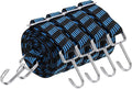 uxcell 4Pcs Adjustable Bungee Cords with Hooks, 79 Inch Flat Heavy Duty Elasticity Straps Rubber Bungee Cords with Buckle for Outdoor, Camping, Tarp, Bike Rack, Luggage, Black Blue
