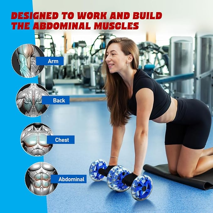 Kisangel Exercise Roller Weight Loss Equipment Exercise Abdominal Roller Ab Exercise Roller Hand Weights Dumbbell Yellow Fitness Exercise Device Fitness Wheel Wire Wheel