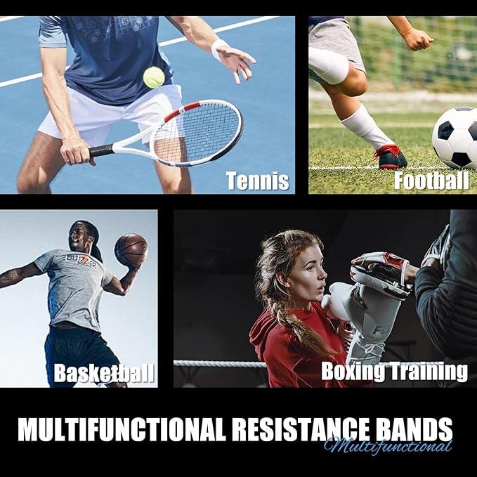 MANUEKLEAR Shadow Boxing Resistance Bands for MMA and Martial Arts, Three Resistance Levels of Full Body Resistance Bands for Boxing Fitness to Enhance Speed and Power