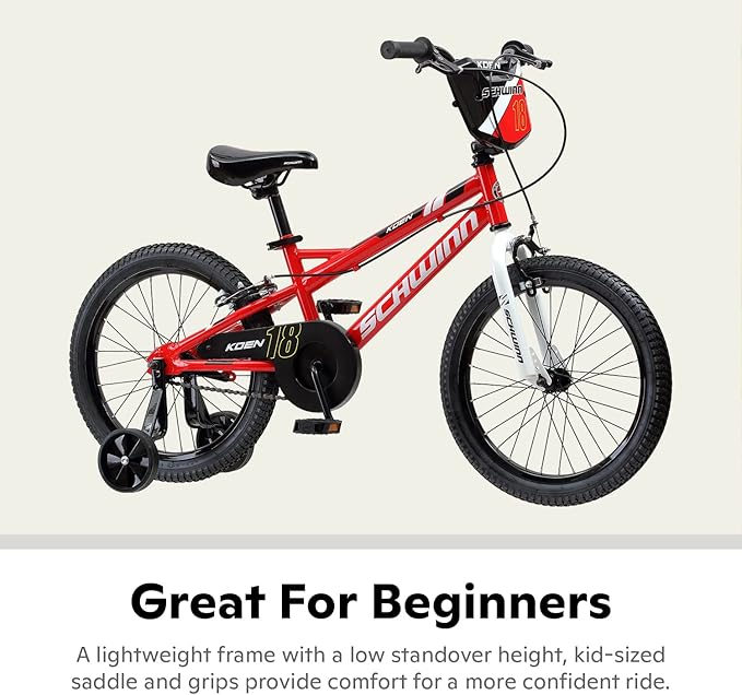 Schwinn Elm and Koen Bike or Balance Bike, 12-20 Inch Bike for Kids Ages 2-13, Black, Blue, Red, Teal, Pink or Purple, SmartStart Ergonomic Design, Adjustable Seat Grows with Child, Training Bicycle