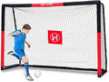 Soccer Goal for Backyard,6x4/8x5/10x6.5/12x6.5ft Metal Soccer, Soccer Goal for Kids 8-12, Soccer net with Zipper Design, Easy Assemble, Weatherproof Foam Padded Goal Post, Adults
