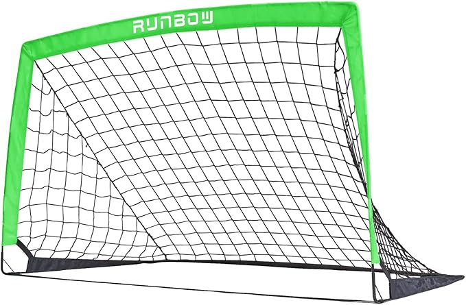 RUNBOW 5x3 ft Portable Kids Soccer Goal for Backyard Practice Soccer Net with Carry Bag