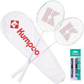 Badminton Racket Carbon Fiber, Badminton Racquet Set with Cover, Badminton Professional Racket Durable for Beginners Outdoor Games Gym